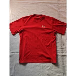 Under Armour Men's Red Lightweight Polyester Short Sleeve Activewear T-Shirt M